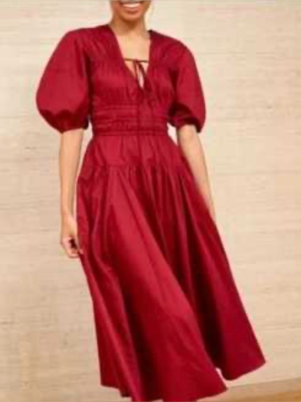 NWT LA LIGNE RED PHILLIPA DRESS